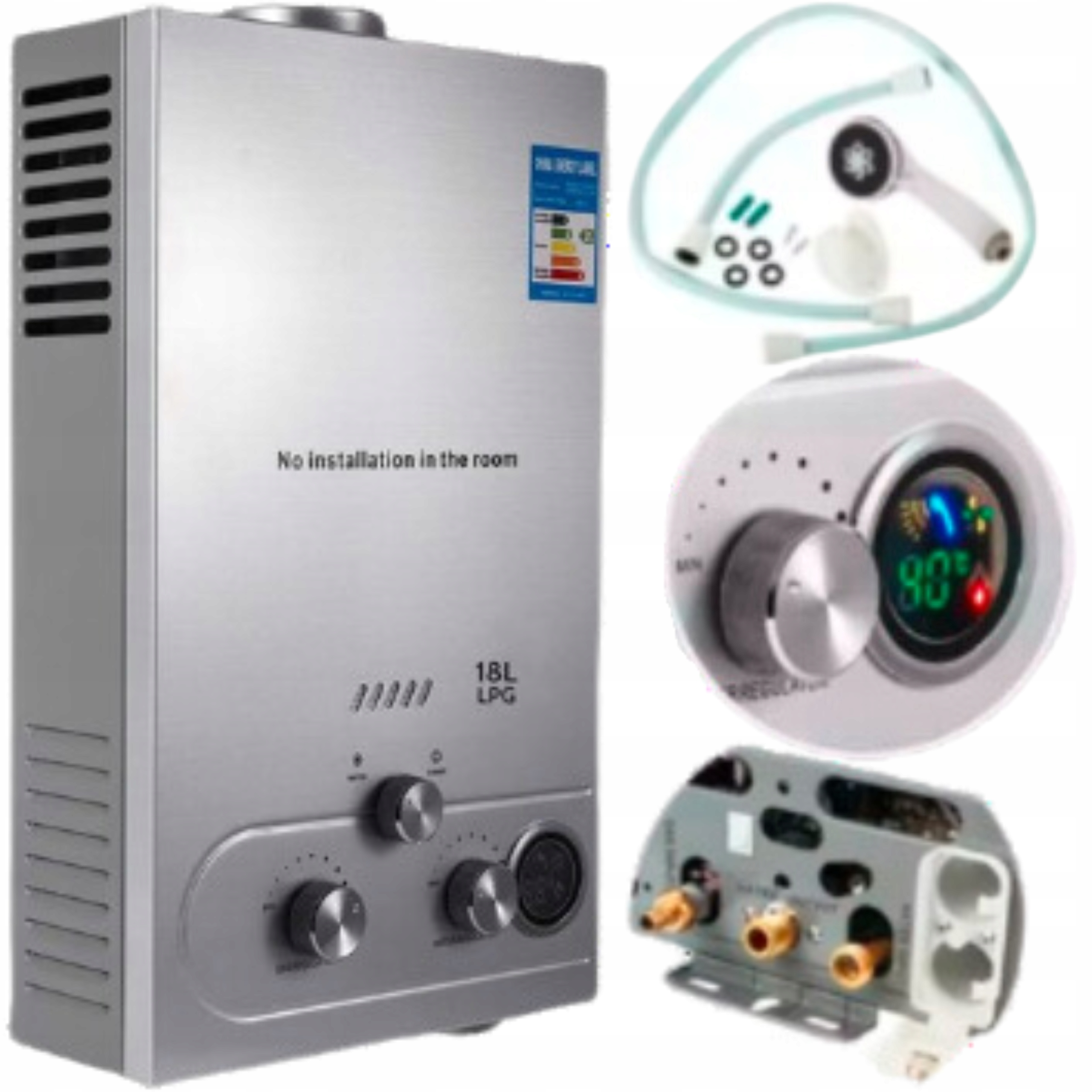 Vevor 36000 W ohrievač vody 18 l